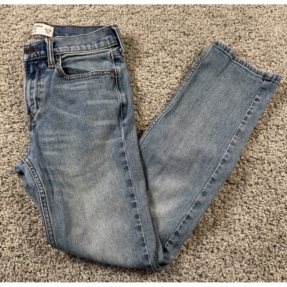 Abercrombie Kids Straight Jeans Medium Wash Casual Denim Girls 13 / 14